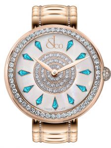 Đồng hồ Jacob & Co. Brilliant One Row Rose Gold Couture Icy Blue Sapphires BQ020.40.RO.KG.A40RA - Phiên Bản Giới Hạn