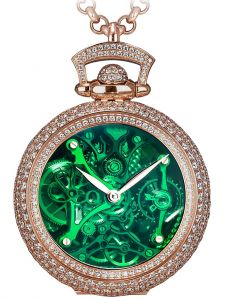 Đồng hồ Jacob & Co. Brilliant Watch Pendant Northern Lights Pave Green Mineral Crystal Dial BS231.40.RD.QG.A - Phiên Bản Giới Hạn