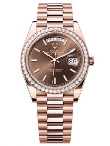 Đồng hồ Rolex Day-Date M228345RBR-0024 228345RBR-0024 Everose gold, mặt số chocolate - Mẫu mới 2023