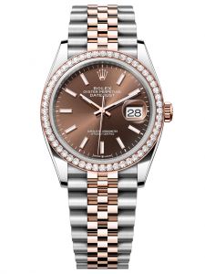 Đồng hồ Rolex Datejust M126281RBR-0031 126281RBR-0031 Oystersteel và Vàng Everose, mặt số chocolate - Mẫu mới 2023