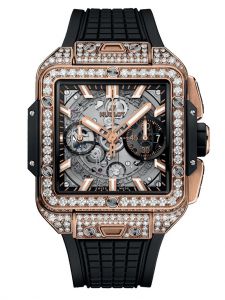 Đồng hồ Hublot Square Bang Unico King Gold Pavé 821.OX.0180.RX.1604 821OX0180RX1604