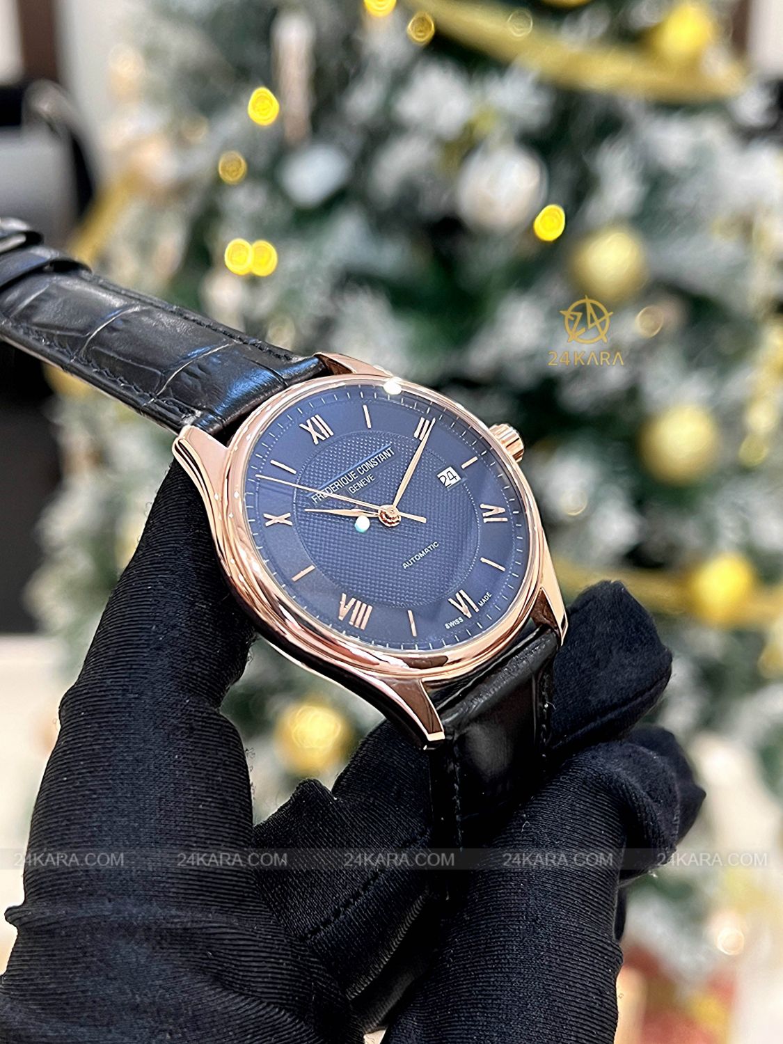 Đồng hồ Frederique Constant FC-303MN5B4 Rose Gold Blue Roman