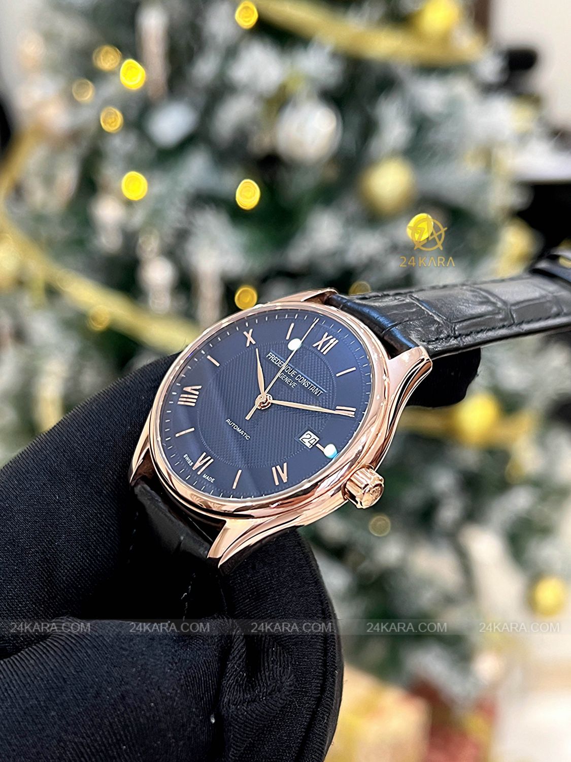 Đồng hồ Frederique Constant FC-303MN5B4 Rose Gold Blue Roman