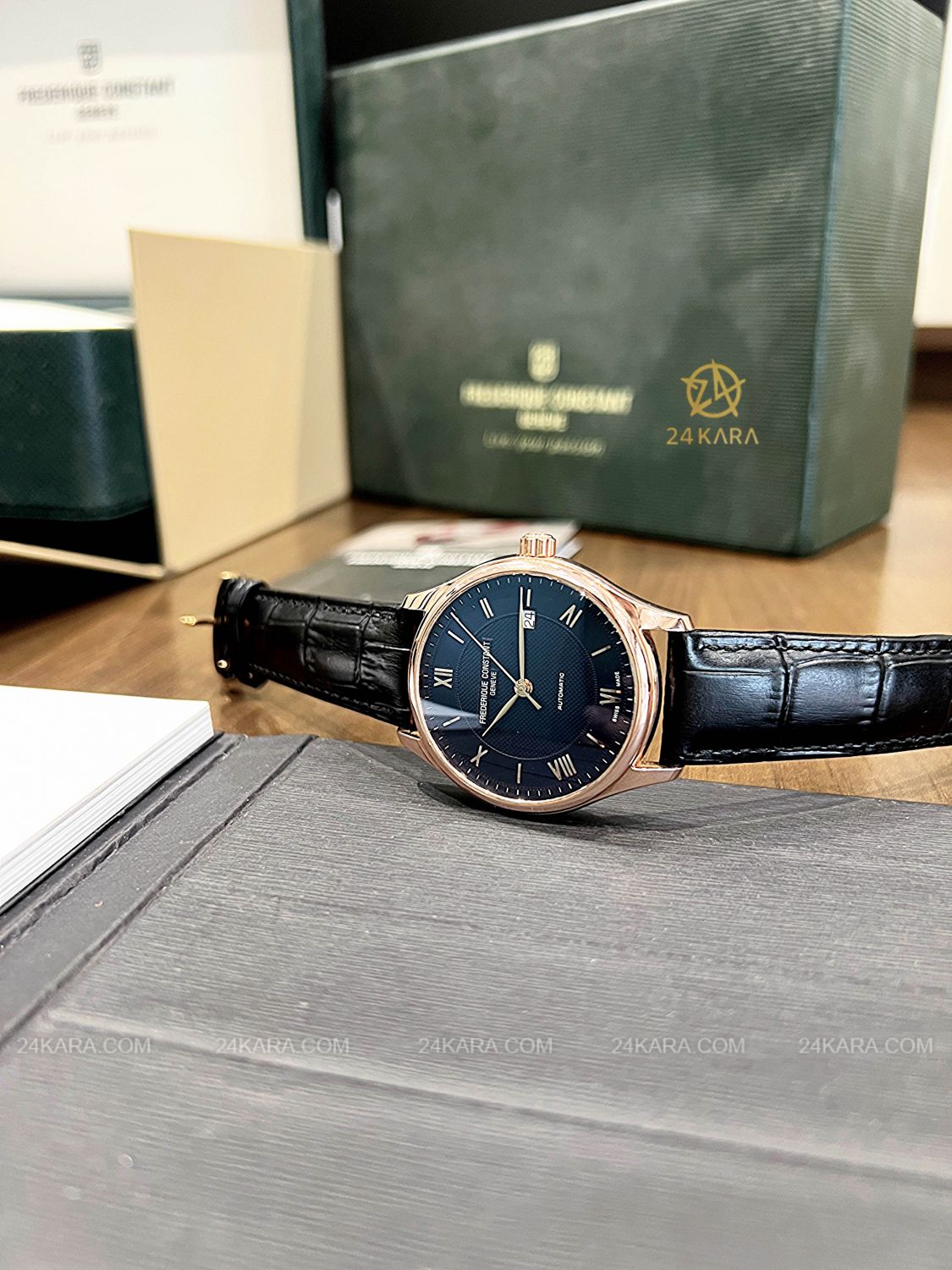 Đồng hồ Frederique Constant FC-303MN5B4 Rose Gold Blue Roman
