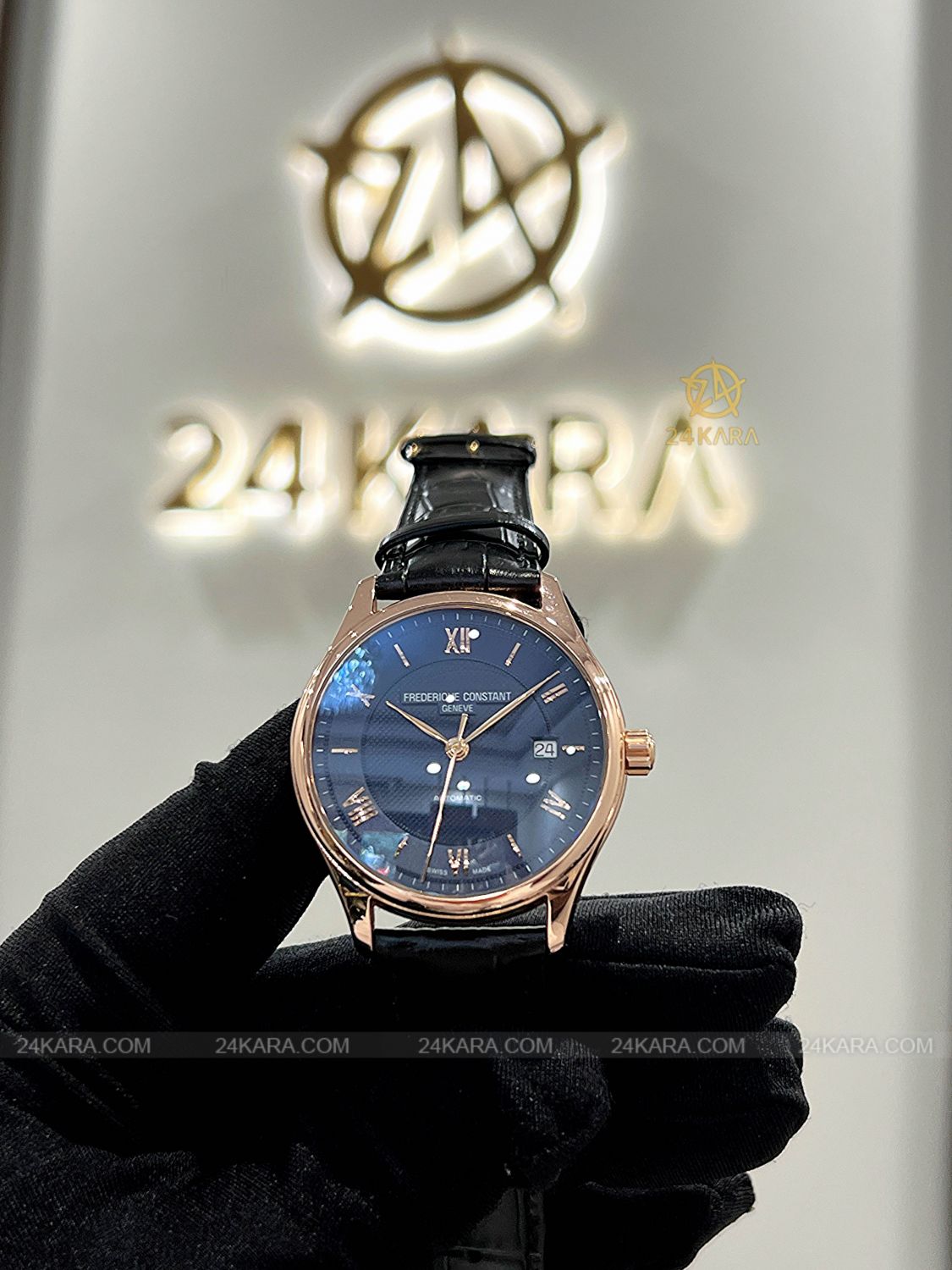 Đồng hồ Frederique Constant FC-303MN5B4 Rose Gold Blue Roman