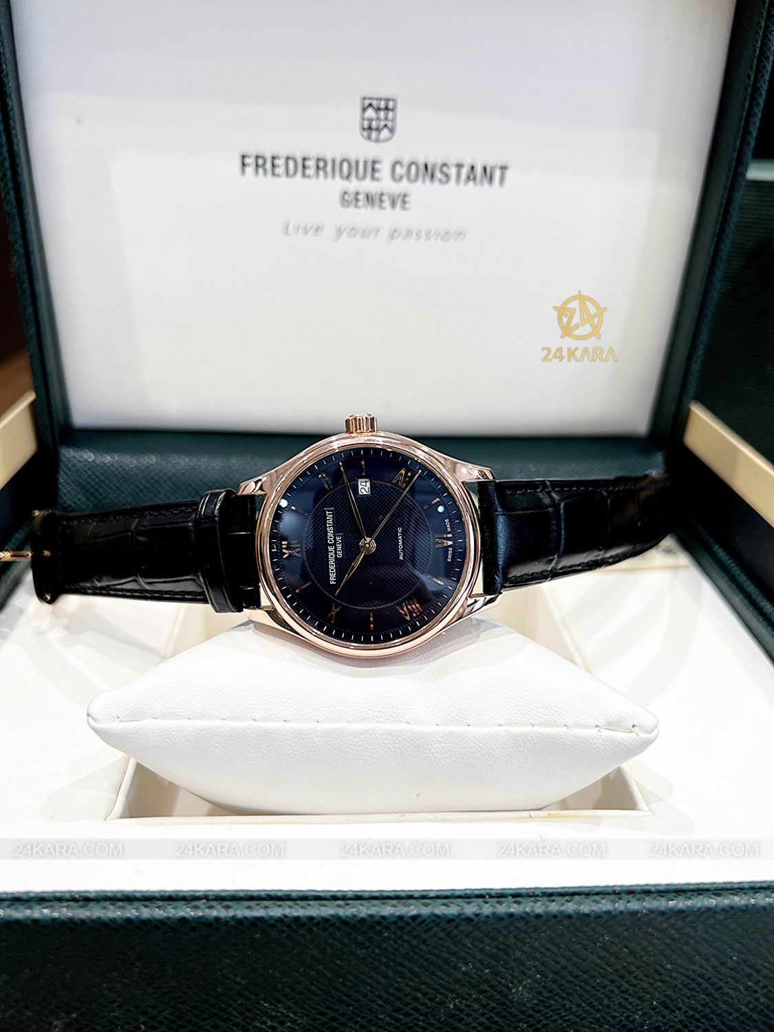 Đồng hồ Frederique Constant FC-303MN5B4 Rose Gold Blue Roman