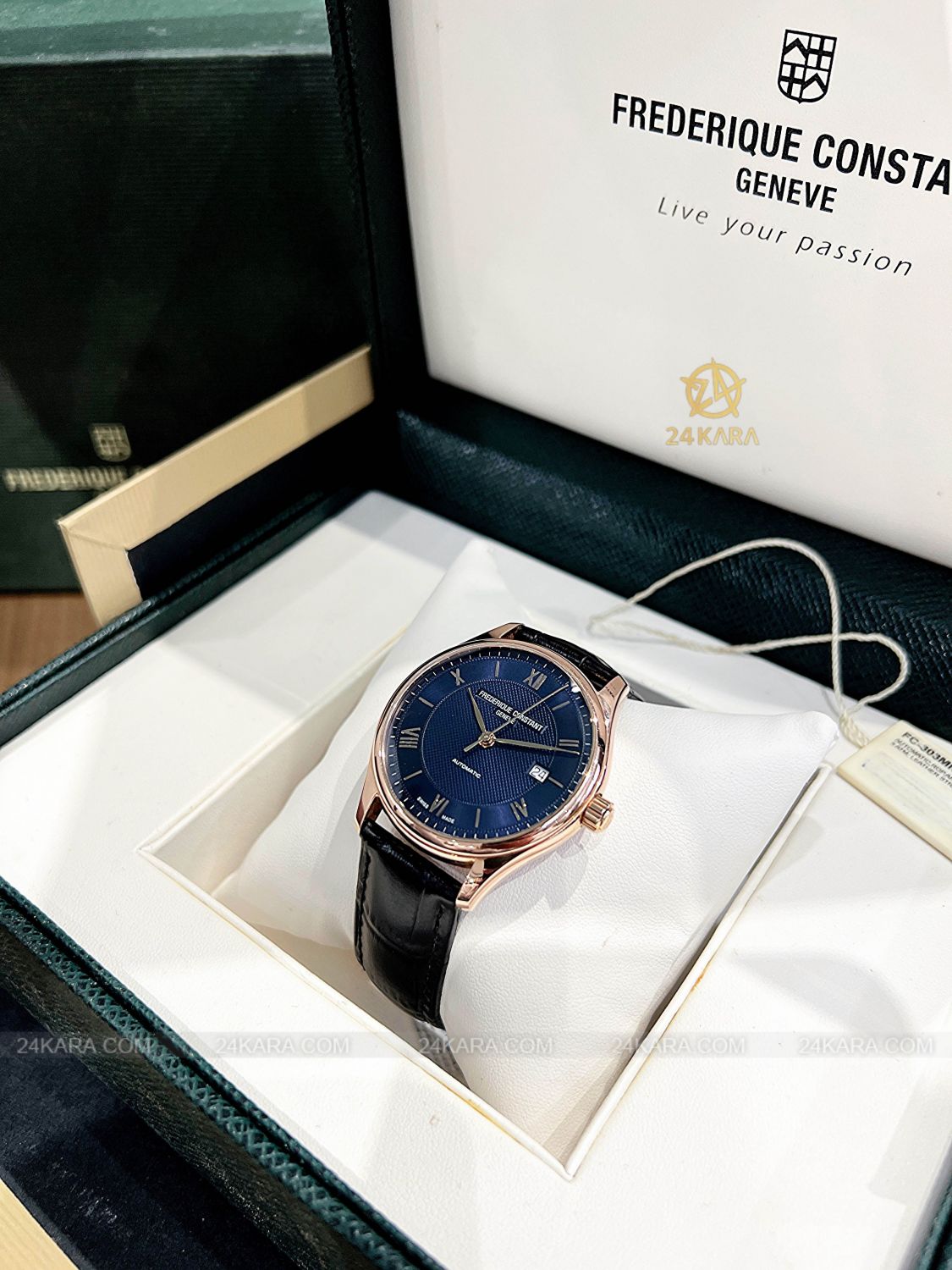 Đồng hồ Frederique Constant FC-303MN5B4 Rose Gold Blue Roman