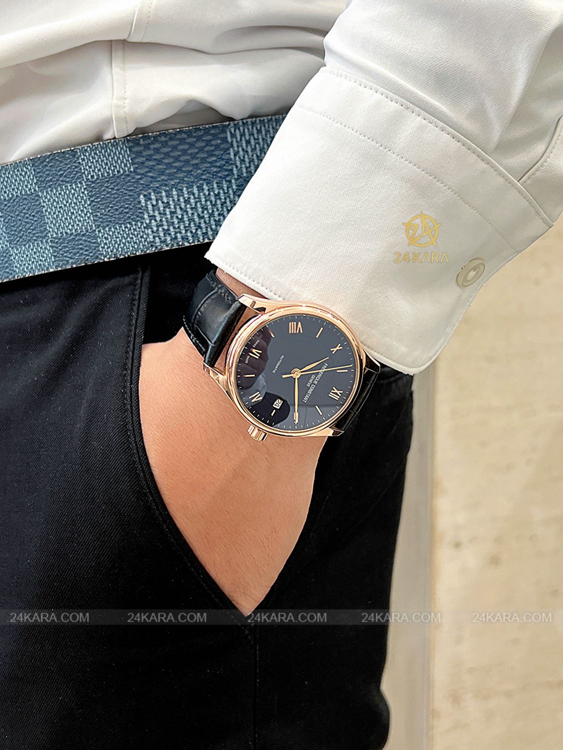 Đồng hồ Frederique Constant FC-303MN5B4 Rose Gold Blue Roman