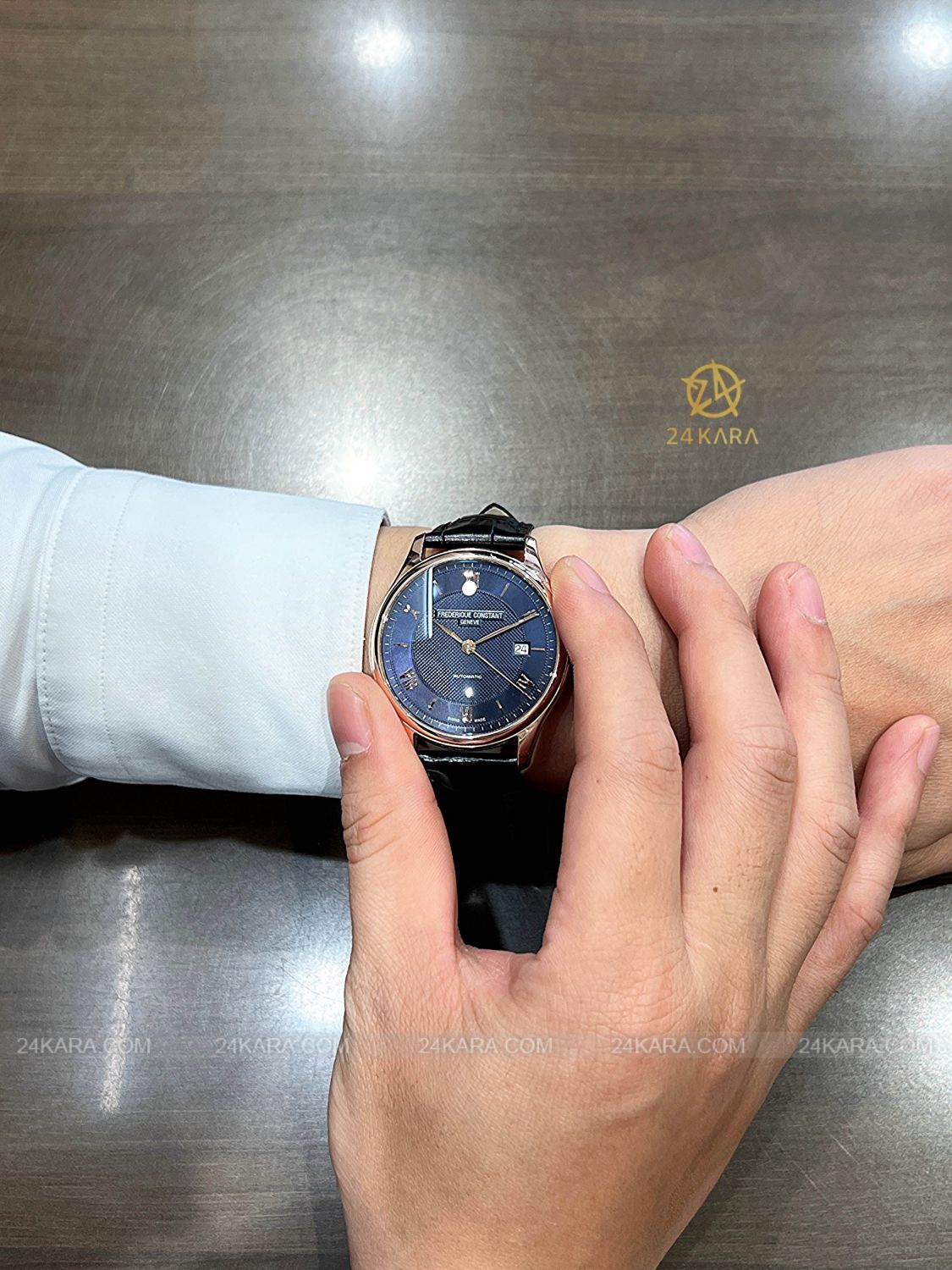 Đồng hồ Frederique Constant FC-303MN5B4 Rose Gold Blue Roman