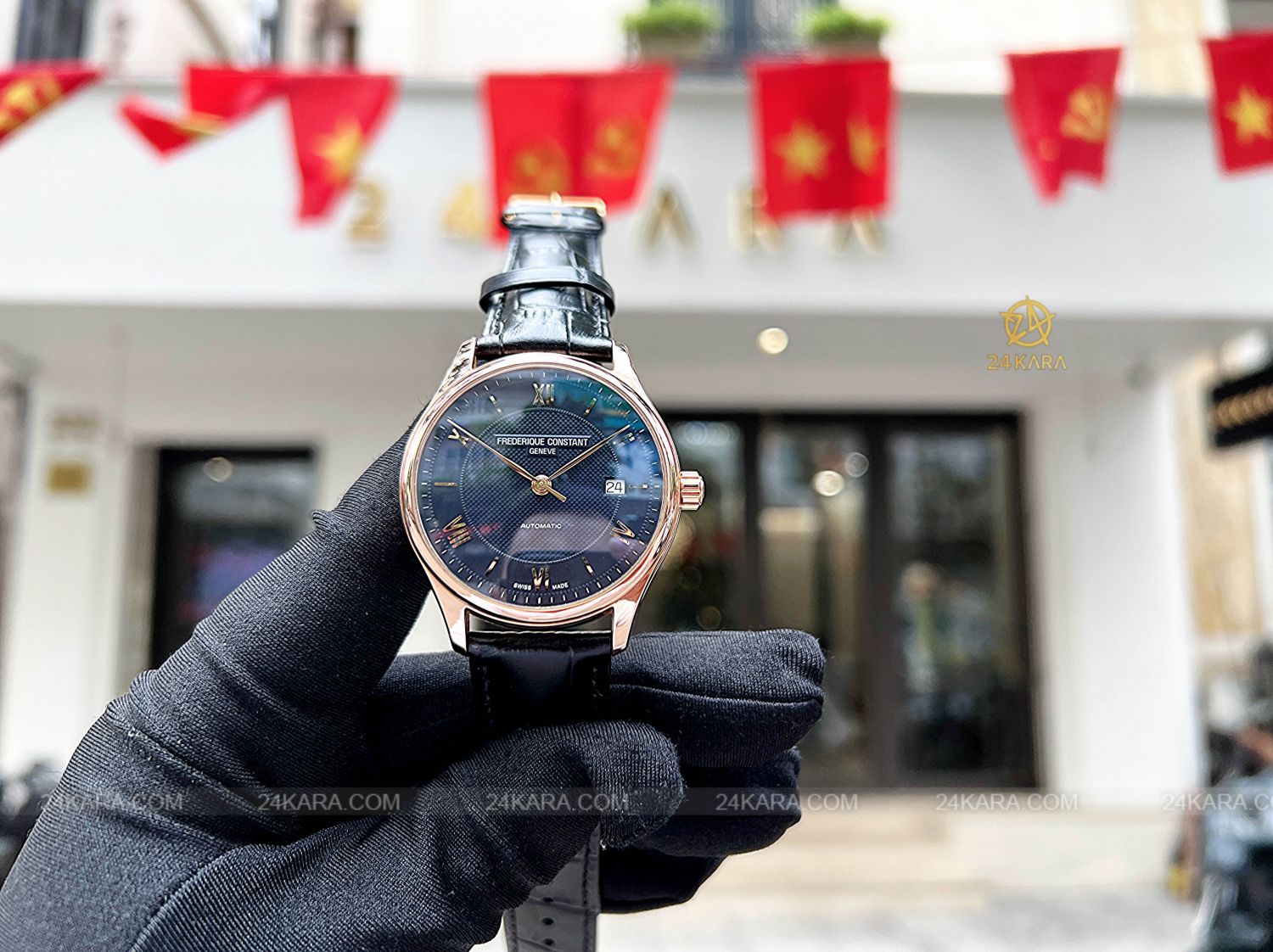 Đồng hồ Frederique Constant FC-303MN5B4 Rose Gold Blue Roman