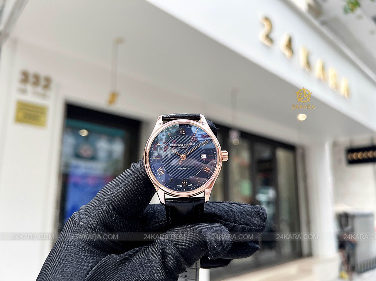 Đồng hồ Frederique Constant FC-303MN5B4 Rose Gold Blue Roman