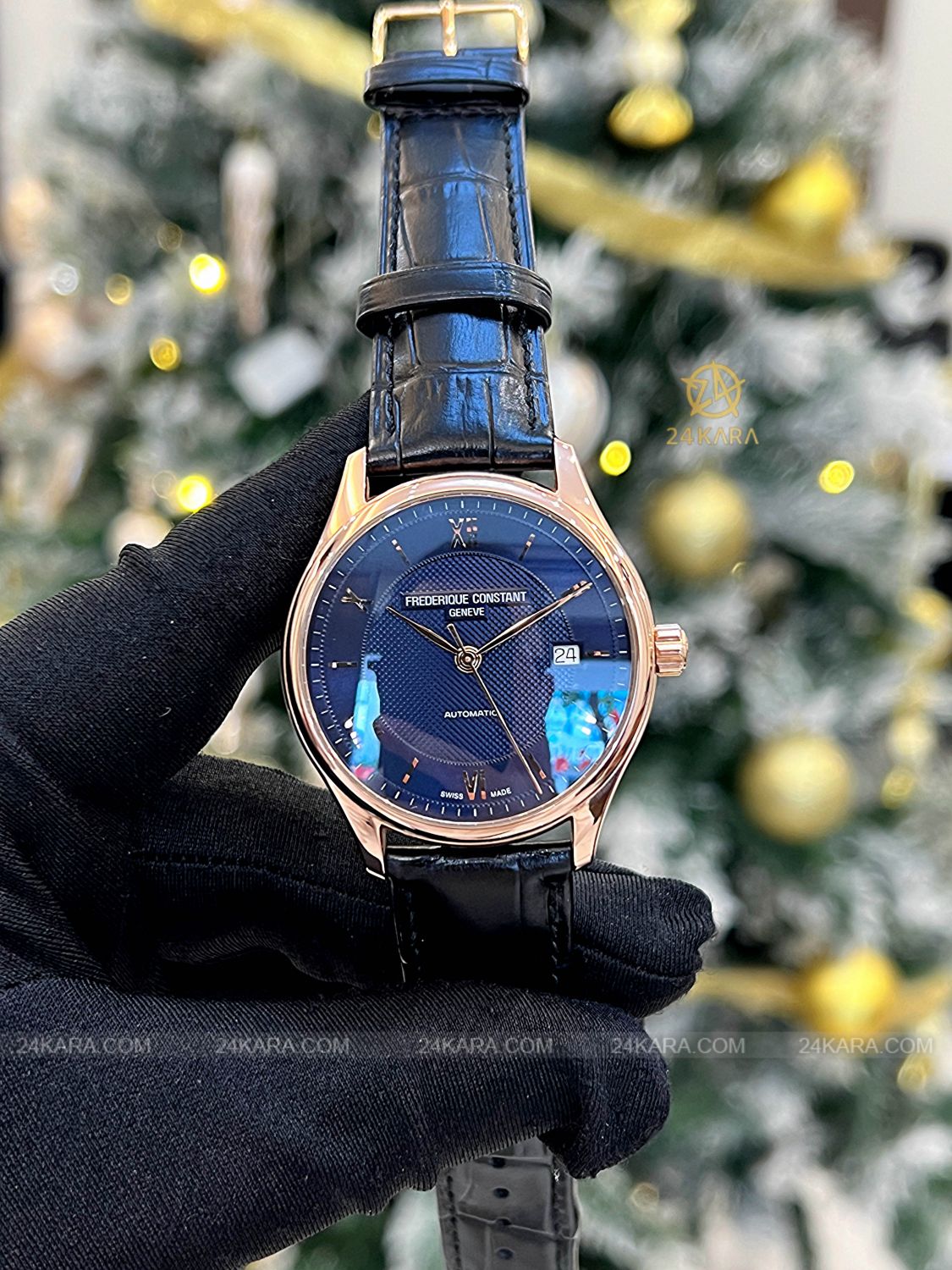 Đồng hồ Frederique Constant FC-303MN5B4 Rose Gold Blue Roman