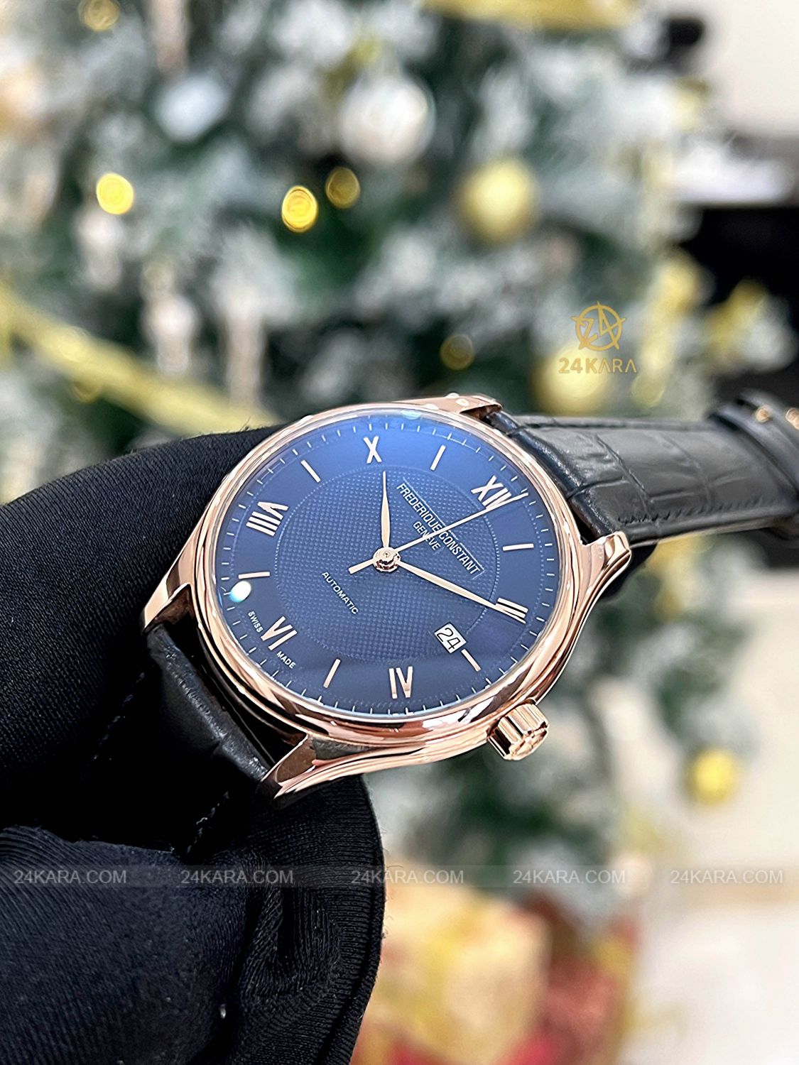 Đồng hồ Frederique Constant FC-303MN5B4 Rose Gold Blue Roman