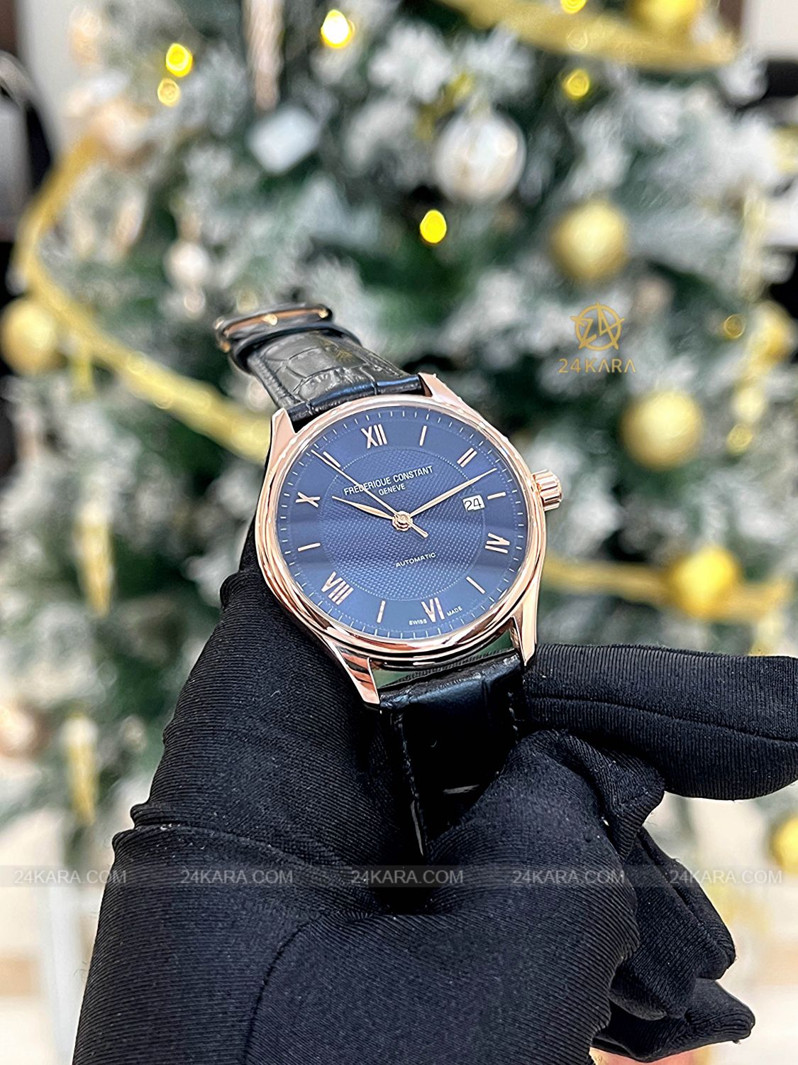 Đồng hồ Frederique Constant FC-303MN5B4 Rose Gold Blue Roman