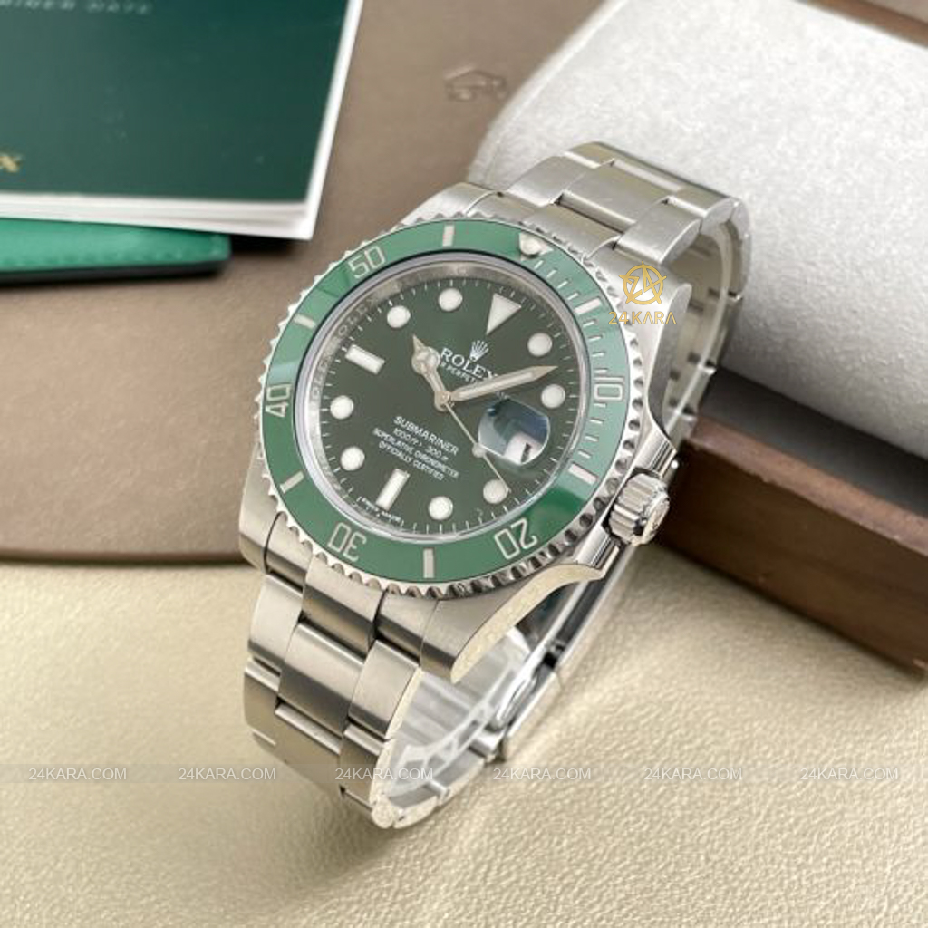 Đồng hồ Rolex Submariner Date 40 Hulk M116610LV-0002 116610LV-0002 Thép  Oystersteel Mặt Xanh Lá Lướt