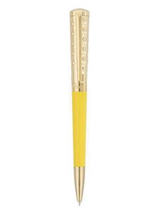 Bút bi xoay S.T. Dupont Liberte Yellow Lacquer And Gold Ballpoint Pen 465280