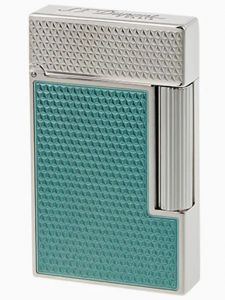 Bật Lửa S.T Dupont Ligne 2 Turquoise Lacquer Guilloche Lighter C16618