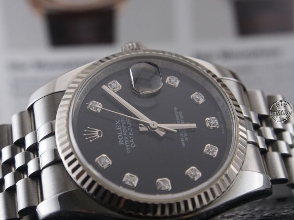 Đồng hồ Rolex DateJust 6 số 116234 đời mới, cọc số kim cương tự nhiên (lướt)