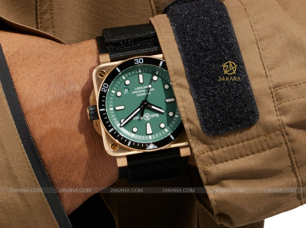 Đồng hồ Bell & Ross BR 03-92 Diver Black & Green Bronze BR0392-D-LT-BR/SRB