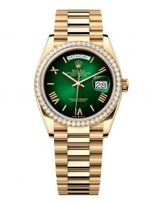 Đồng Hồ Rolex Day-Date M128348RBR-0068 128348RBR-0068 Vàng Kim 18ct Màu Xanh Lá Ombre - Mã Mới 2024