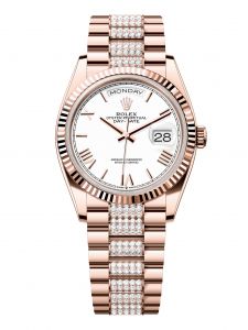 Đồng Hồ Rolex Day-Date M128235-0071 128235-0071 Vàng Everose 18ct Màu Trắng - Mã Mới 2024