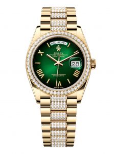 Đồng Hồ Rolex Day-Date M128348RBR-0069 128348RBR-0069 Vàng Kim 18ct Màu Xanh Lá Ombre - Mã Mới 2024