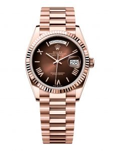 Đồng Hồ Rolex Day-Date M128235-0075 128235-0075 Vàng Everose 18ct Màu Nâu Ombre - Mã Mới 2024