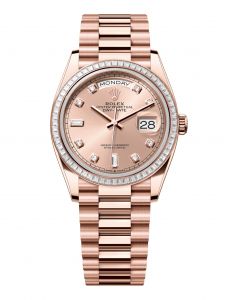 Đồng Hồ Rolex Day-Date M128395TBR-0002 128395TBR-0002 Vàng Everose 18ct Màu Hoa Hồng, Nạm Kim Cương - Mã Mới 2024