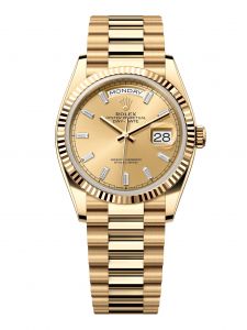 Đồng Hồ Rolex Day-Date M128238-0132 128238-0132 Vàng Kim 18ct Màu Champage, Nạm Kim Cương - Mã Mới 2024