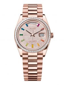 Đồng Hồ Rolex Day-Date M128395TBR-0008 128395TBR-0008 Vàng Everose 18ct Đính Kim Cương - Mã Mới 2024