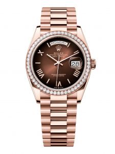 Đồng Hồ Rolex Day-Date M128345RBR-0075 128345RBR-0075 Vàng Everose 18ct Màu Nâu Ombre - Mã Mới 2024