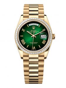 Đồng Hồ Rolex Day-Date M128398TBR-0028 128398TBR-0028 Vàng Kim 18ct Màu Xanh Lá Ombre - Mã Mới 2024