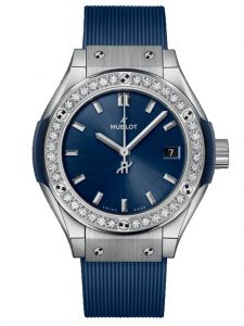 Đồng hồ Hublot Classic Fusion Titanium Blue Diamonds 591.NX.7170.RX.1204 591NX7170RX1204