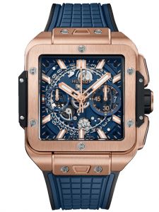 Đồng hồ Hublot Square Bang Unico King Gold Blue 821.OX.5180.RX