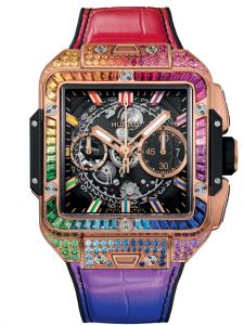 Đồng hồ Hublot Square Bang Unico King Gold Rainbow 821.OX.0118.LR.0999