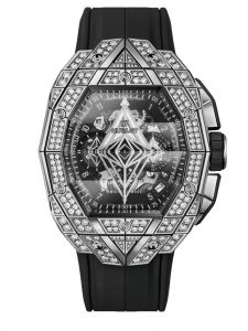 Đồng hồ Hublot Spirit of Big Bang Sang Bleu Titanium Pavé 648.NX.0107.RX.1604.MXM23