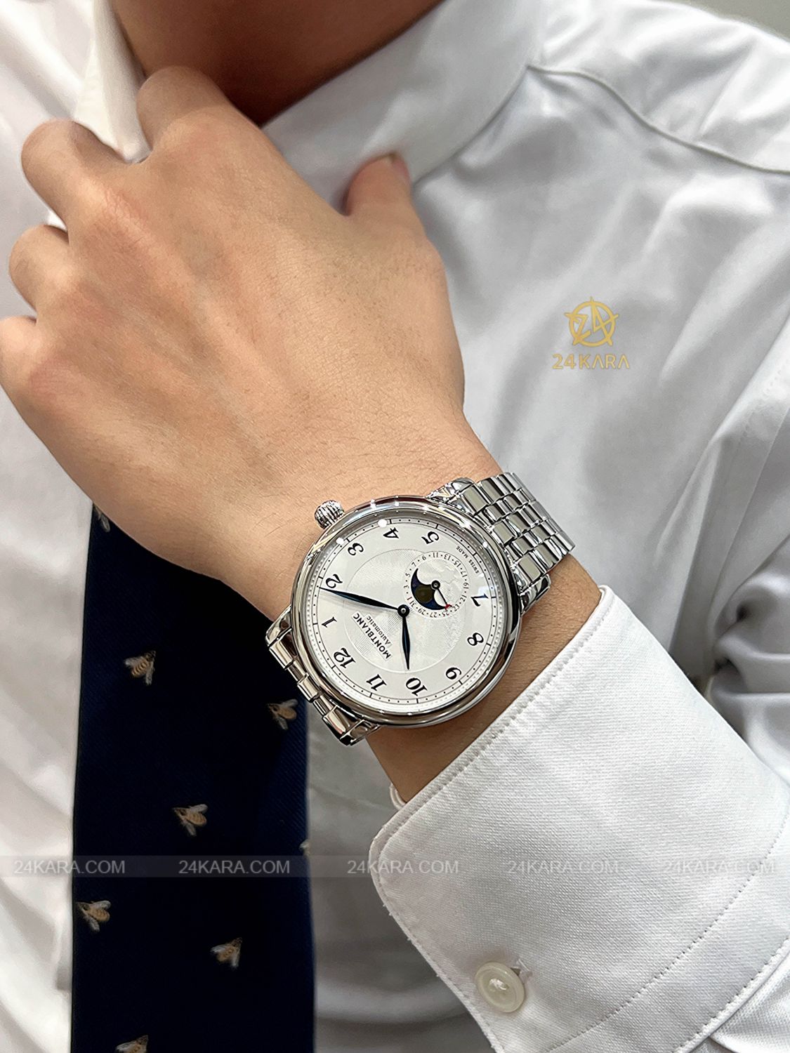 Đồng hồ Montblanc Star Legacy Moonphase 42 117326 MB117326 Kim Xanh - Lướt