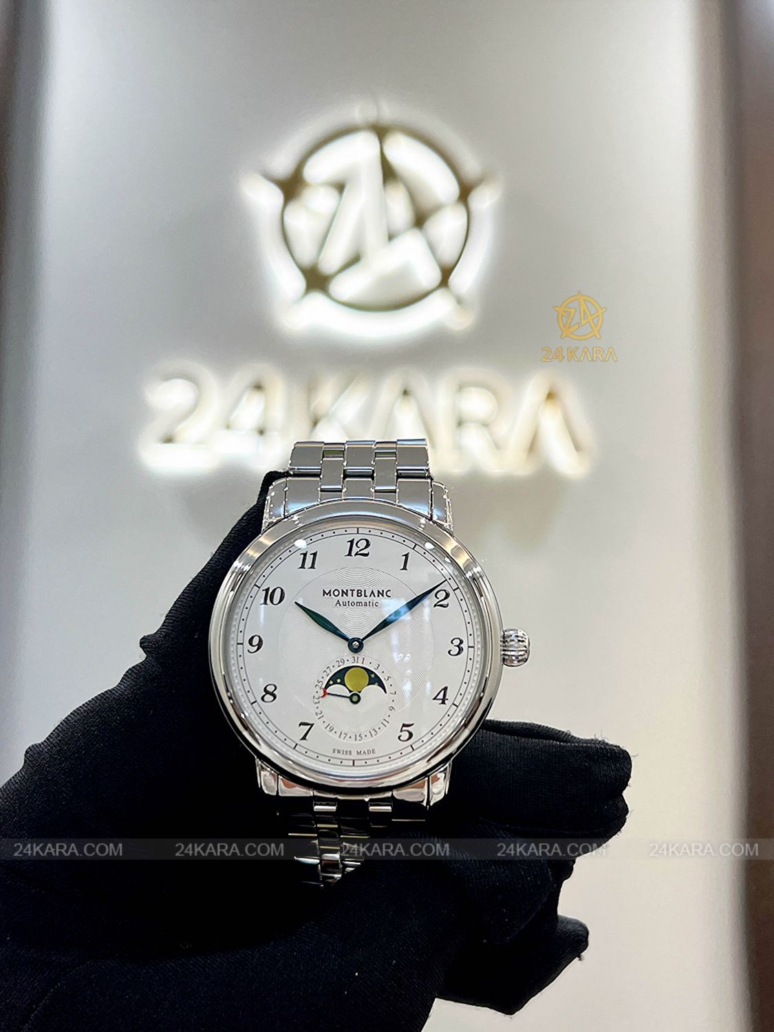 Đồng hồ Montblanc Star Legacy Moonphase 42 117326 MB117326 Kim Xanh - Lướt