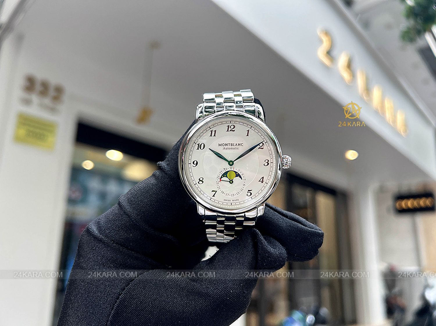 Đồng hồ Montblanc Star Legacy Moonphase 42 117326 MB117326 Kim Xanh - Lướt