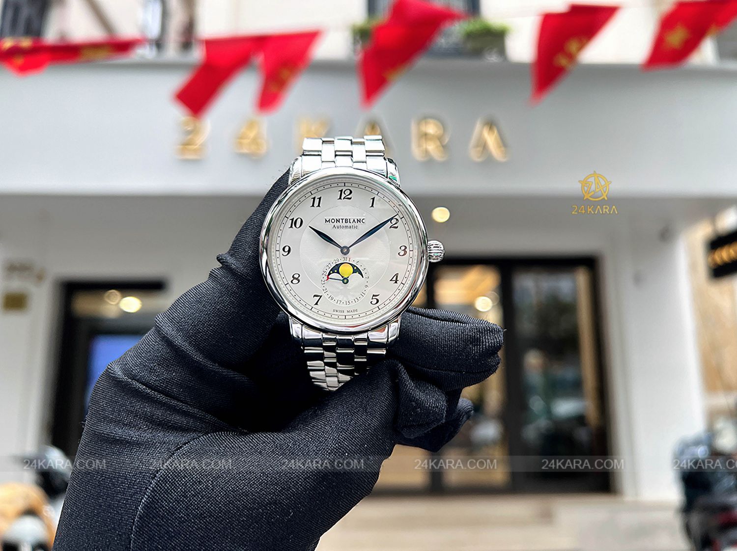 Đồng hồ Montblanc Star Legacy Moonphase 42 117326 MB117326 Kim Xanh - Lướt