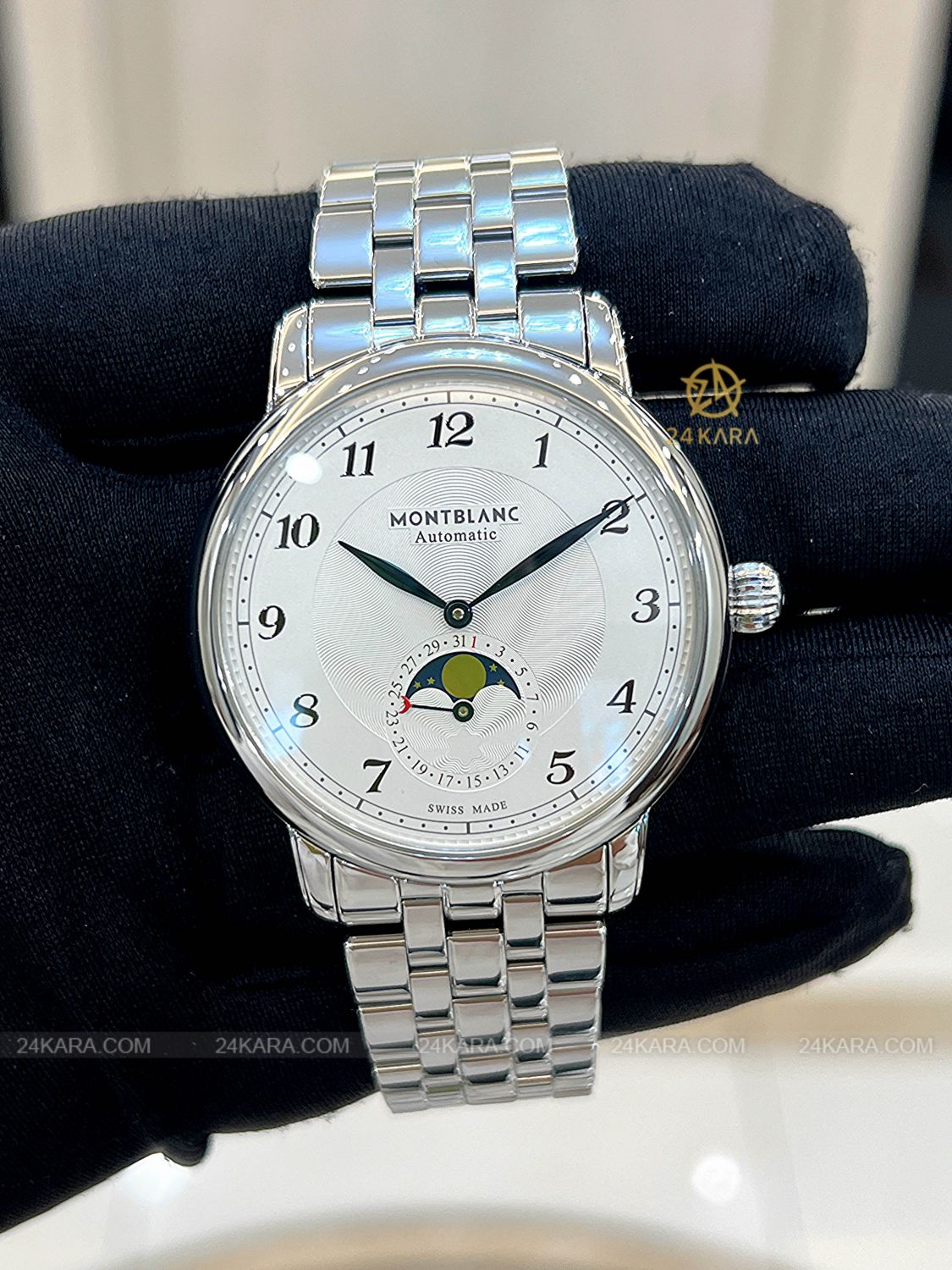 Đồng hồ Montblanc Star Legacy Moonphase 42 117326 MB117326 Kim Xanh - Lướt