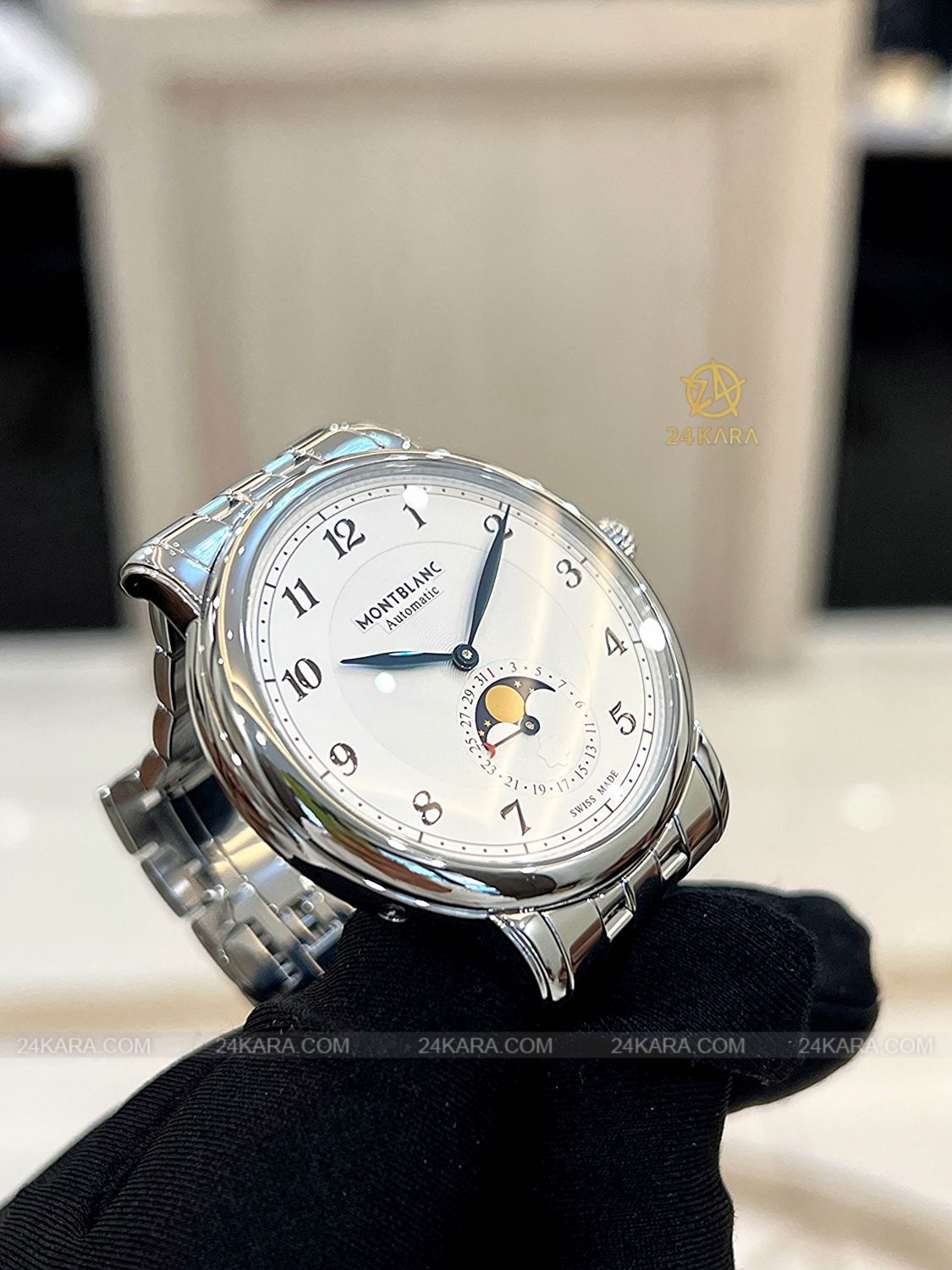 Đồng hồ Montblanc Star Legacy Moonphase 42 117326 MB117326 Kim Xanh - Lướt