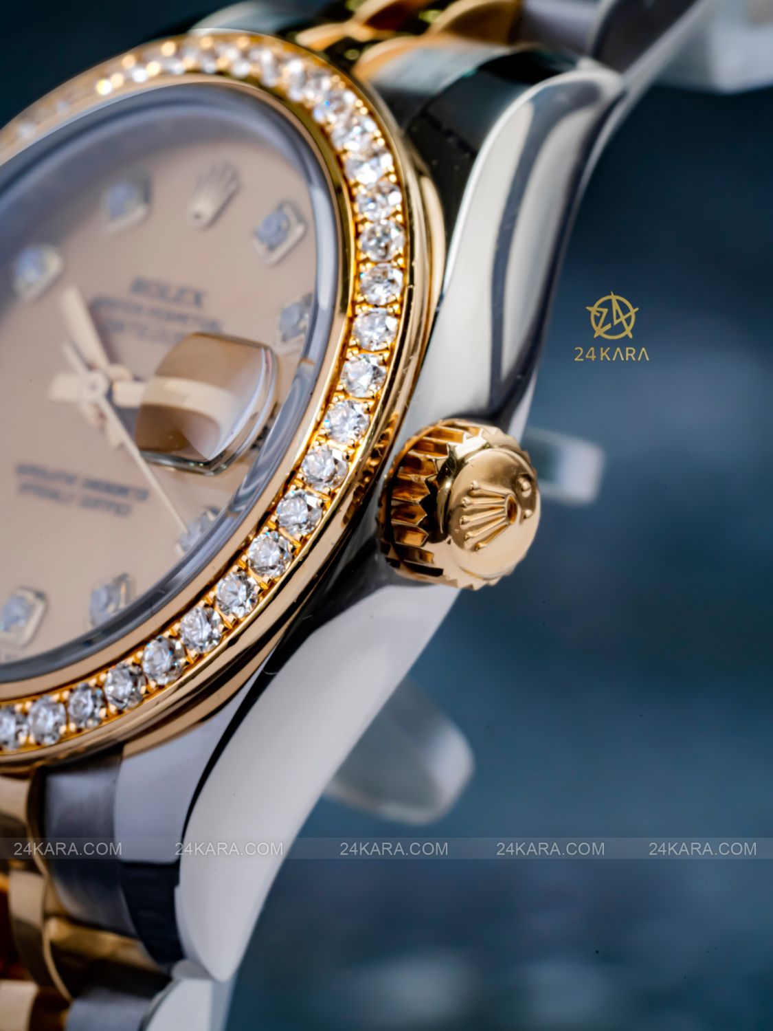 Đồng Hồ Rolex Lady Datejust 179383RBR-0004 Vàng Champagne Cọc số Niềng Kim Cương - lướt