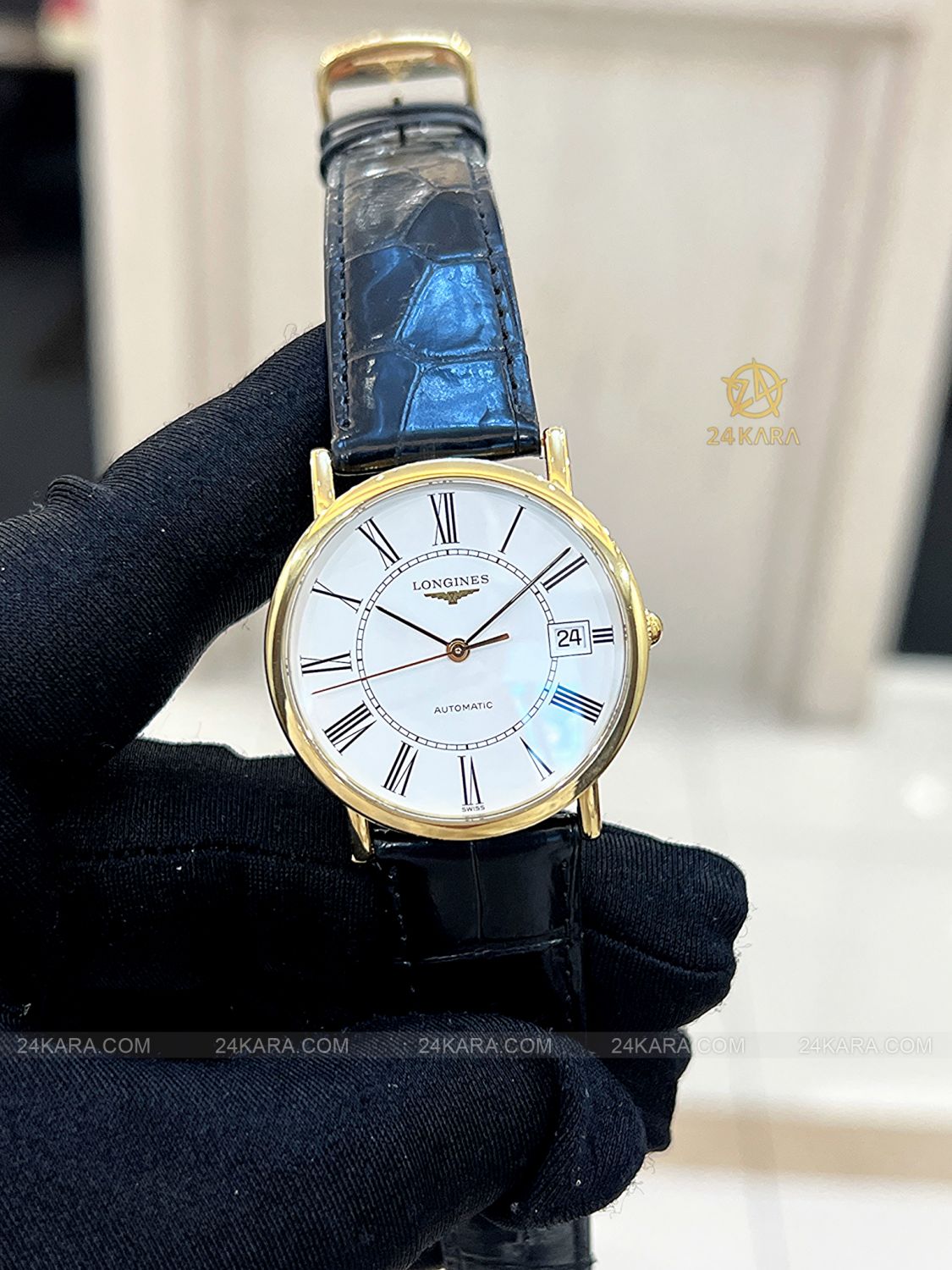 Đồng hồ Longines Elegant L4.778.6.11.0 L47786110 Vàng khối 18K mặt trắng - lướt