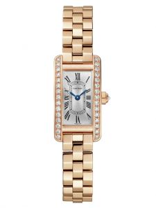 Đồng hồ Cartier Tank Américaine Mini WJTA0057 Mini Rose Gold