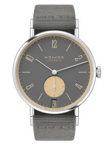 Đồng hồ Nomos Tangente 38 Date Haifischgrau Ref.179.S20 Thép Không Gỉ