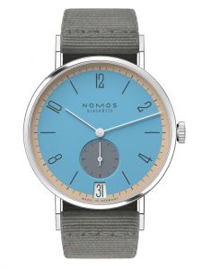 Đồng hồ Nomos Tangente 38 Date Delfin Ref.179.S22 Thép Không Gỉ