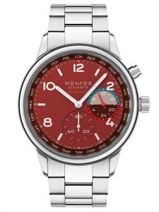 Đồng hồ Nomos Club Sport Neomatik Worldtimer Magma Ref.790.S5 Thép Không Gỉ