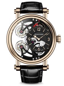 Đồng hồ Speake Marin Vertical Double Tourbillon Openworked 10055 Vàng hồng 18K