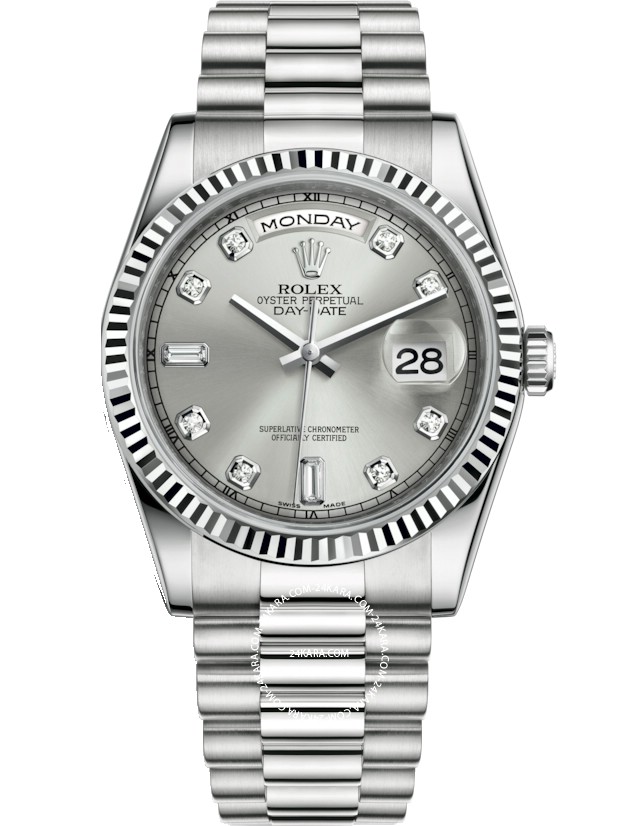 Đồng hồ Rolex Day-Date 36 M118239-0086 118239-0086 Vàng Trắng 18ct Mặt Bạc